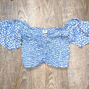 Blue and white shirt!